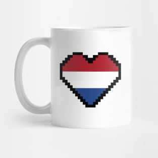Dutch Flag Pixel Art, Flag of the Netherlands pixel art Mug